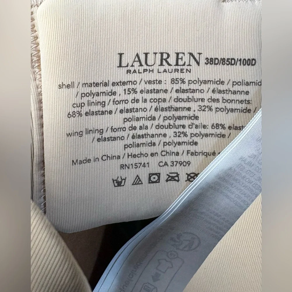 NWT Lauren Ralph Lauren Women’s Luxe Convertible Strapless Bra in‎ Light Truffle